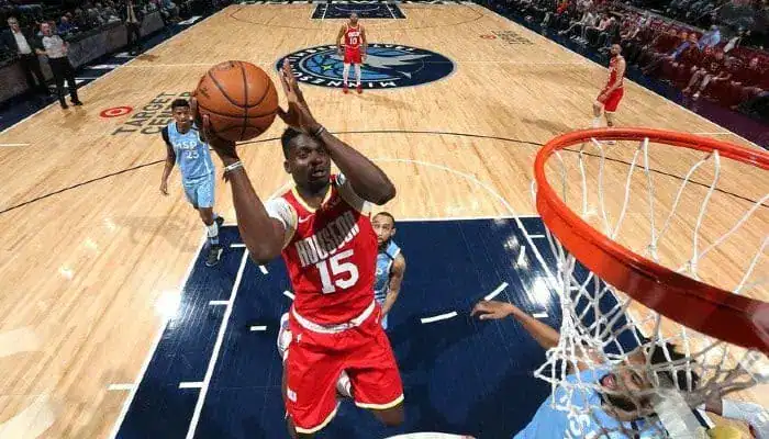 Basketball player dribbling