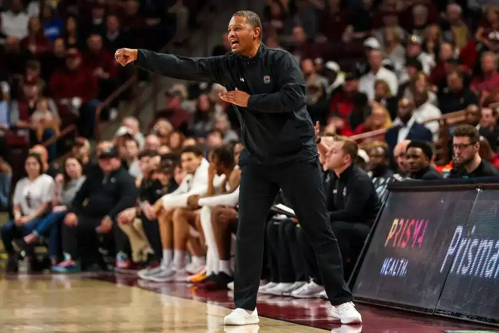 Basketball coach giving instructions