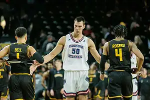Basketball player dribbling