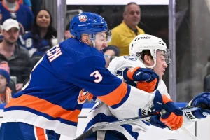 islanders player punching rival