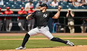 A New York Yankees pitcher takes the mound against the Houston Astros in this exciting matchup on March 29th, 2024.