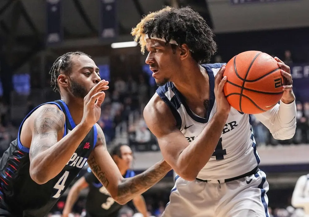 NCAAB 9 butler player evading duke player