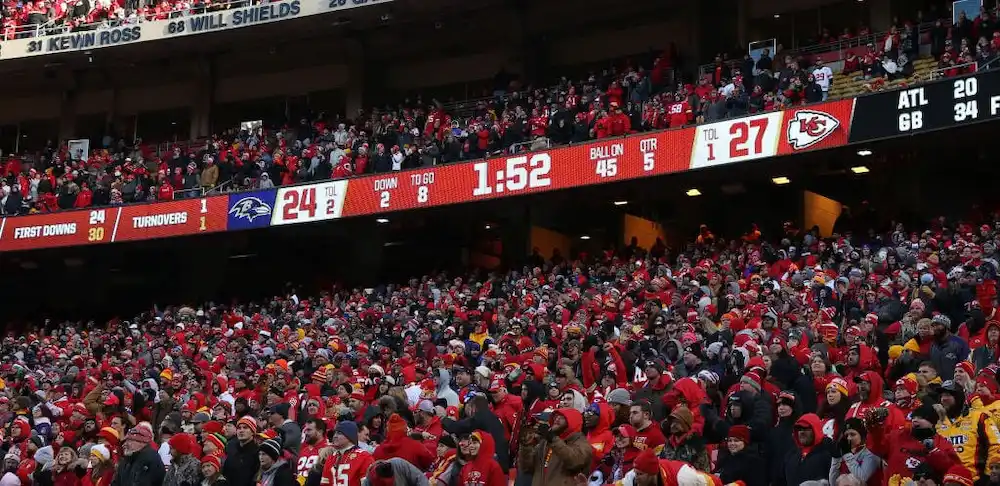 kansas city chiefs fans on stadium kansas city chiefs fans on stadium