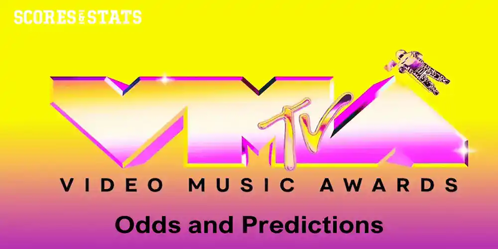Bright MTV Video Music Awards logo with astronaut, highlighting odds and predictions for 2024 VMAs.