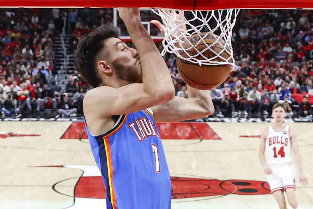 9 OKC Player Dunking