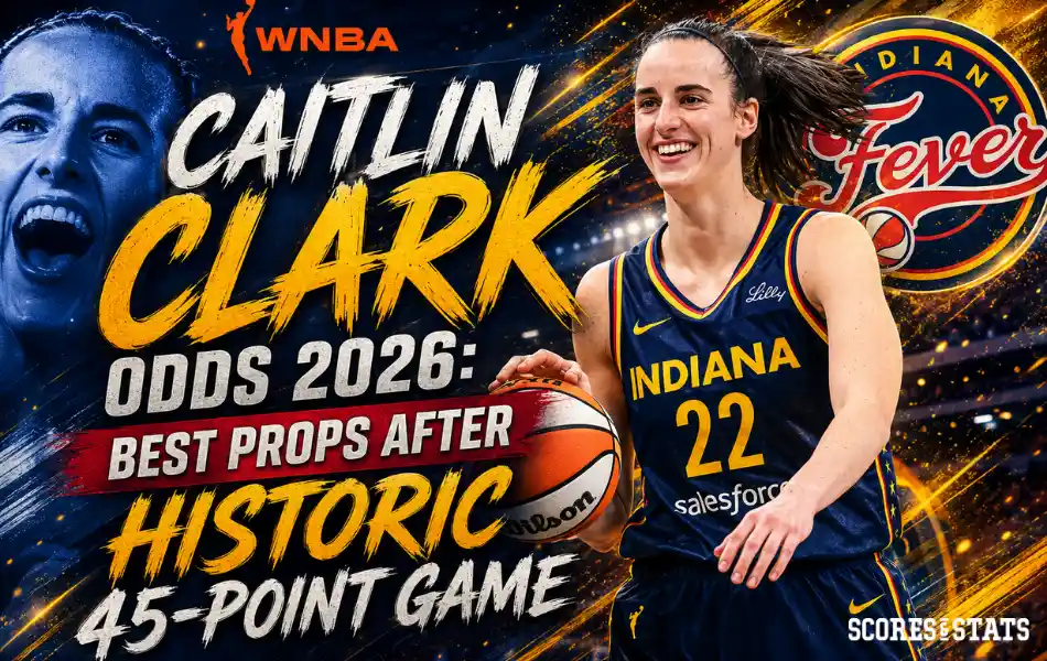 Caitlin Clark Odds 2026 Best Props After Historic 45-Point Game