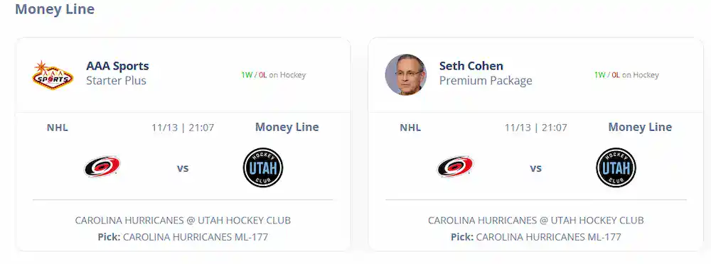 Hurricanes vs Utah Betting Picks
