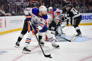 Oilers Player Dribbling