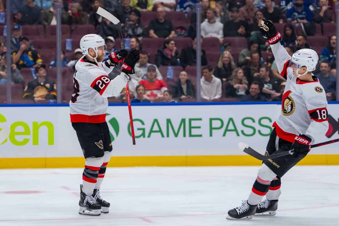 NHL 7 Senators Players Celebrating