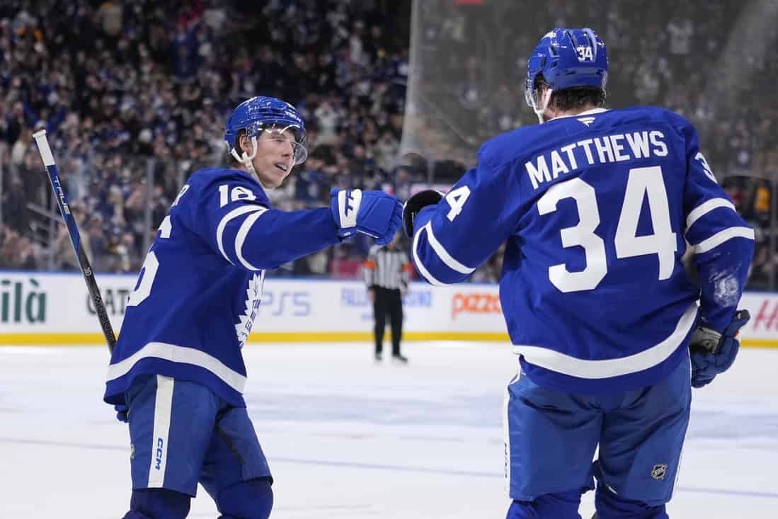 NHL 7 Maple Leafs Players celebrating
