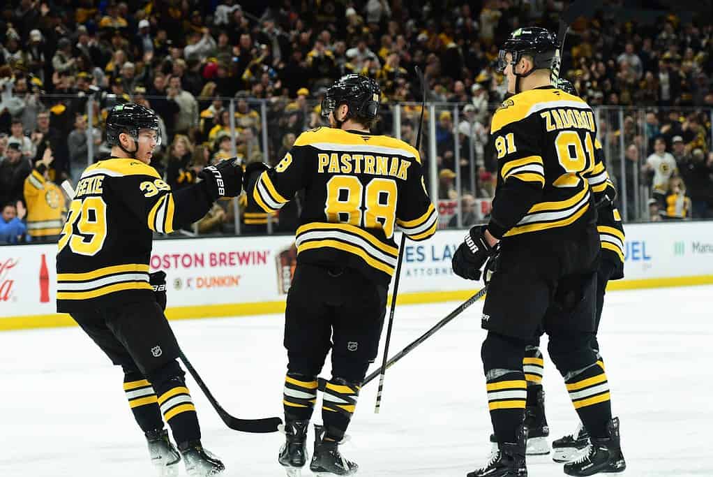 Bruins player celebration