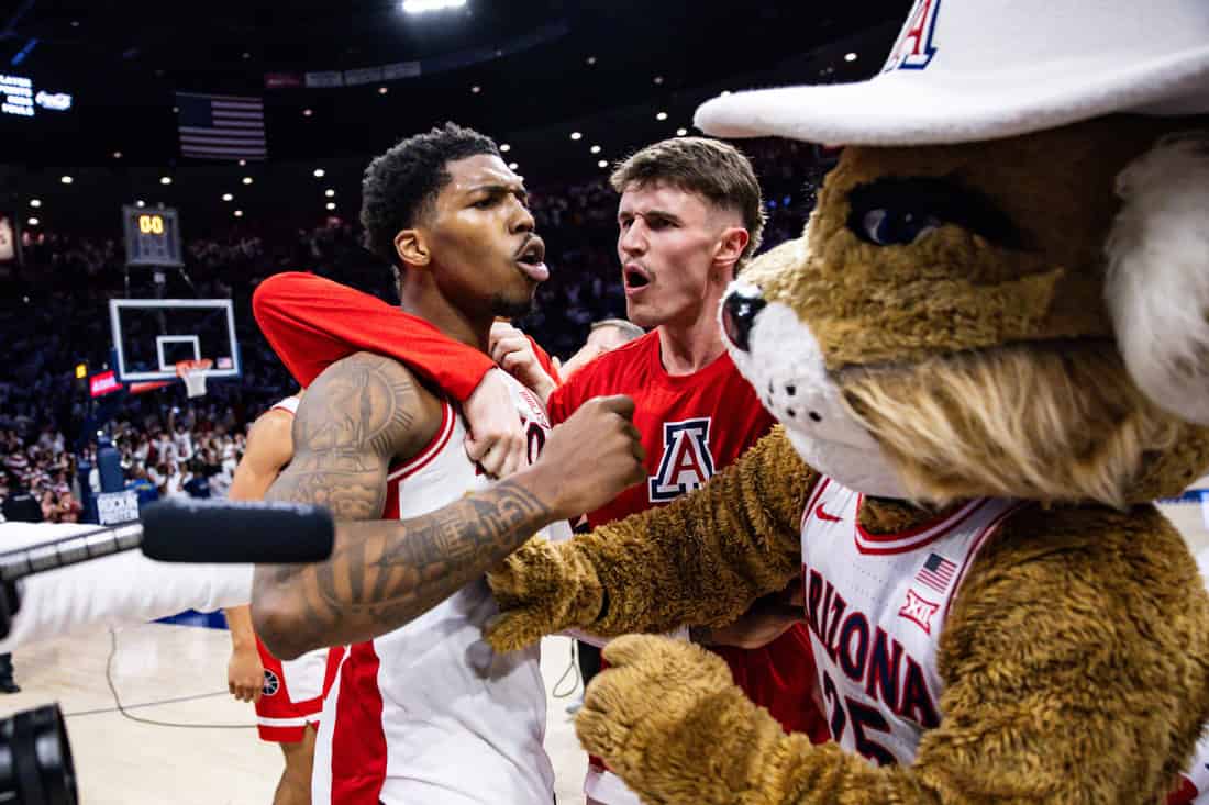 NCAAB 6 ASU Players celebrating
