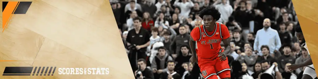 St. John's Red Storm vs Xavier Musketeers Picks and Predictions January 22nd 2025 3 St. John’s basketball player in red uniform during college game