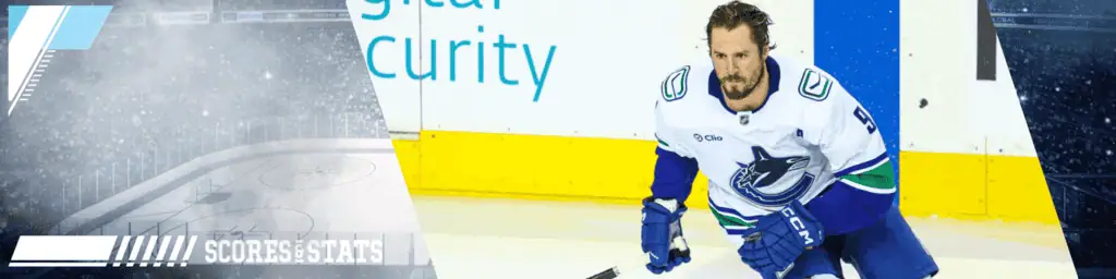 Vancouver-canucks vs Nashville Predators Picks and Predictions January 3rd 2025 3 Vancouver Canucks player in white jersey with blue and green accents skating during an NHL game, focused and ready for the play.