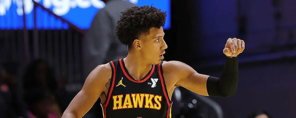 Minnesota Timberwolves vs Atlanta Hawks Picks and Predictions January 27th 2025 2 atlanta hawks player looking to the side