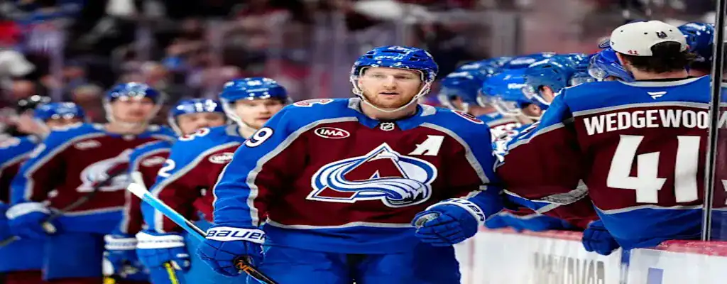 Colorado Avalanche vs Florida Panthers Picks and Predictions January 6th 2025 3 Colorado Avalanche player celebrates with teammates on the bench during NHL game