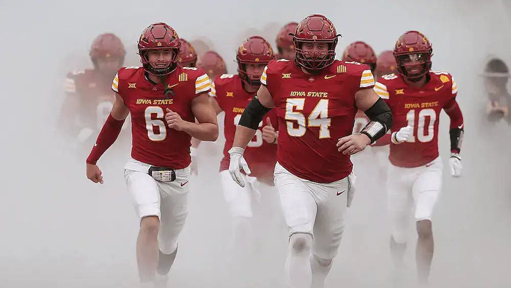 iowa state players entering the field