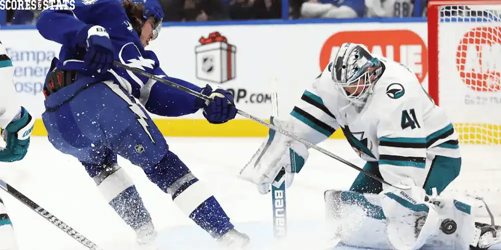 lighting player facing sharks player