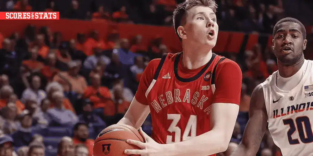 Iowa Hawkeyes vs Nebraska Cornhuskers Picks and Predictions January 7th 2025 2 nebraska ncaab player