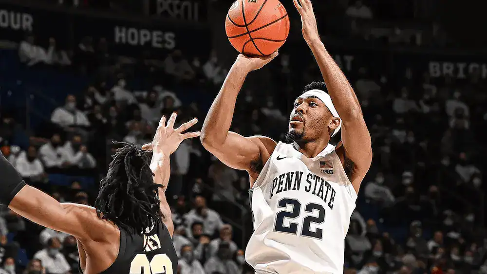 penn state player shooting the ball