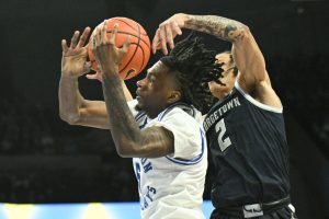 Bluejays player getting blocked