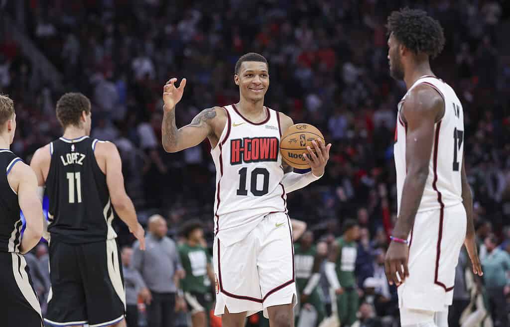 Houston player celebrating