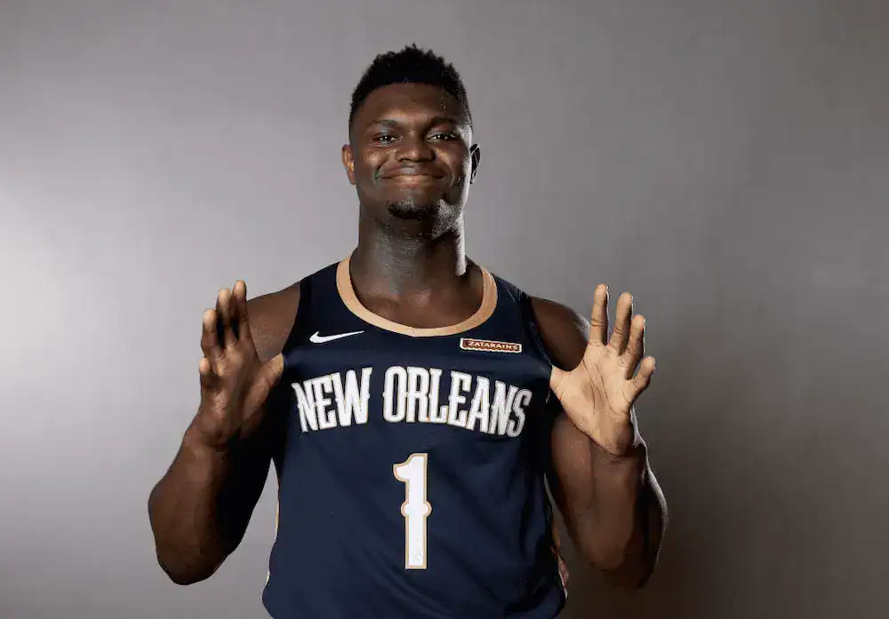 Phoenix-suns vs New Orleans Pelicans Picks and Predictions February 28th 2025 3 zion williamson looking at camera