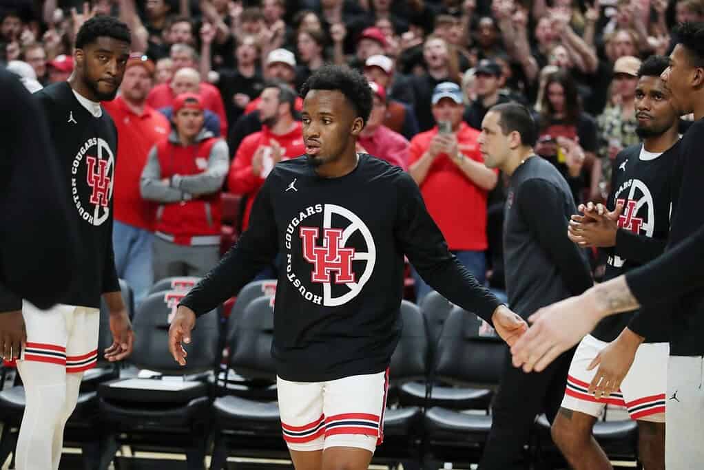 Houston cougars players celebrating