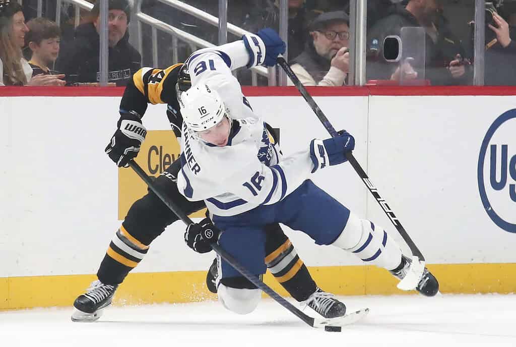 Maple Leafs Player Dribbling