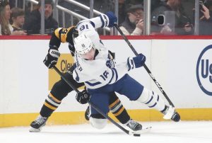 Maple Leafs Player Dribbling