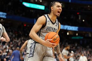 Hoyas Player holding the ball