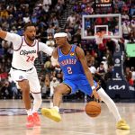 OKC player dribbling the ball