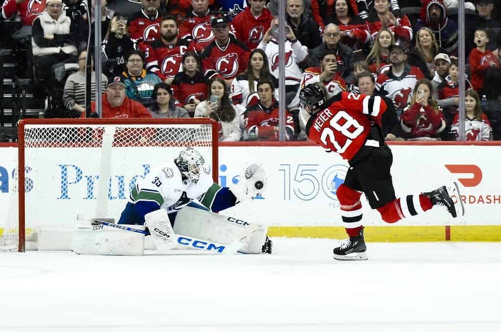 Cannuck Goaltender making a save