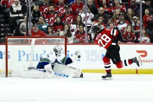 Cannuck Goaltender making a save