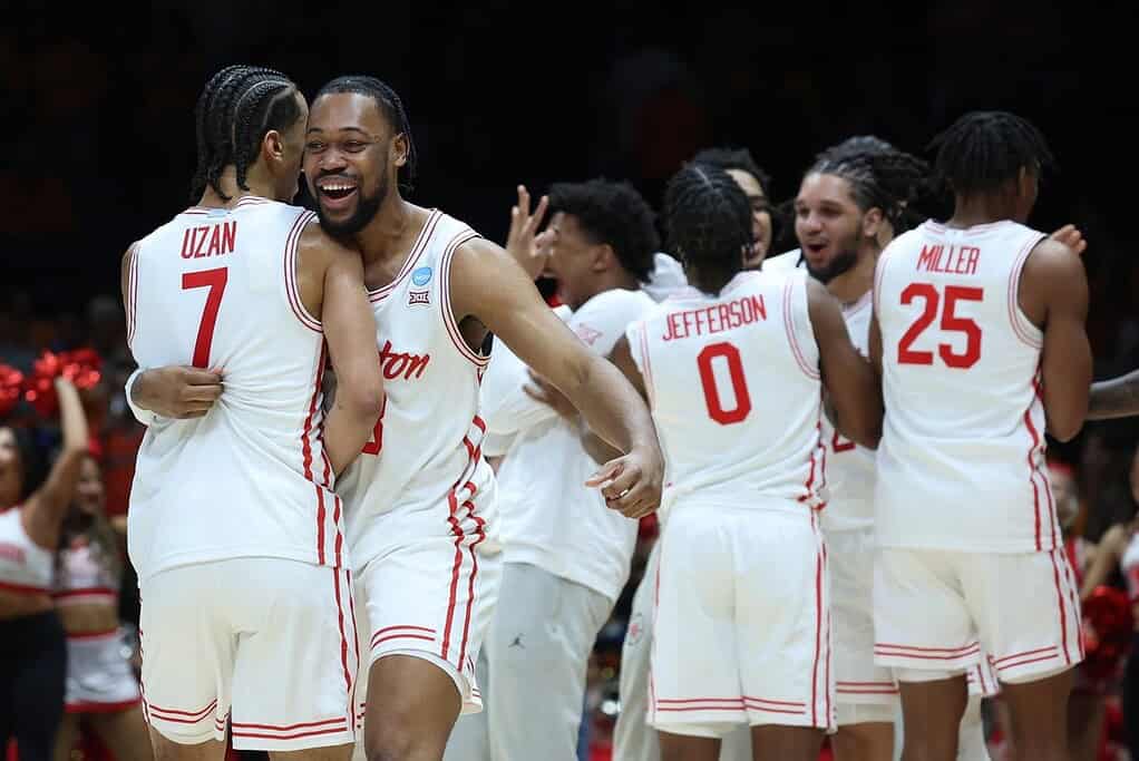 Houston Players Celebration Huddle