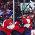florida panthers players hugging each other