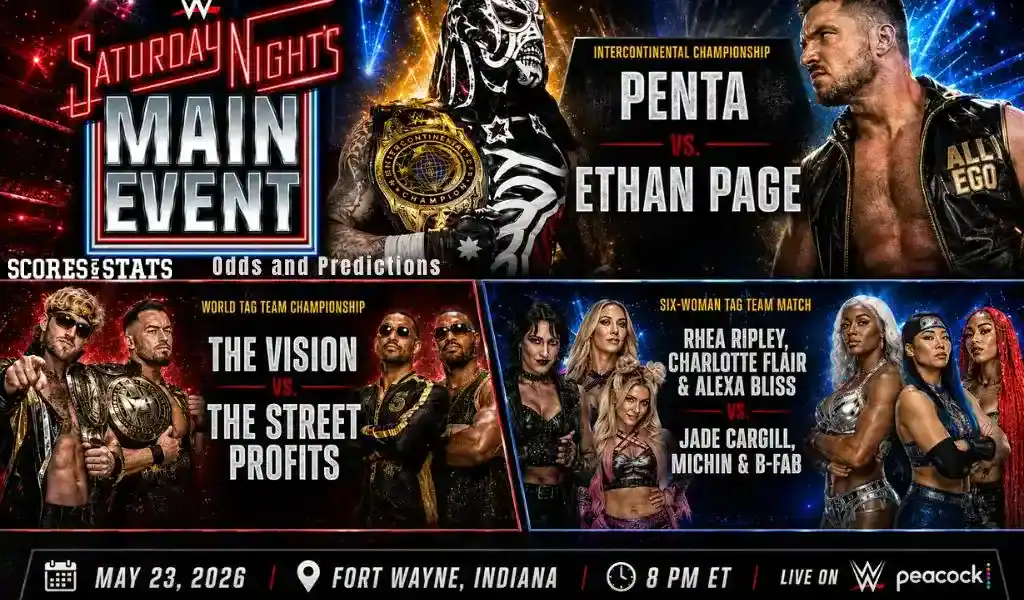 2026 WWE Saturday Night’s Main Event Odds