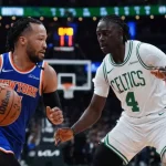 NBA matchup between the Boston Celtics and New York Knicks with expert picks and predictions for May 7th 2025.