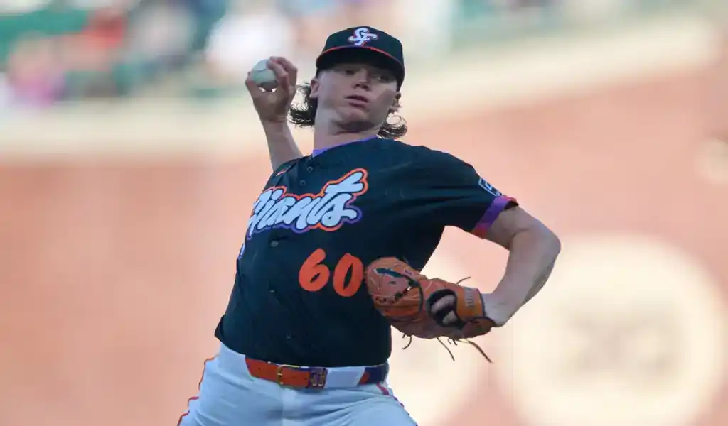 San Francisco Giants pitcher throws during game against the Detroit Tigers on May 26, 2025.