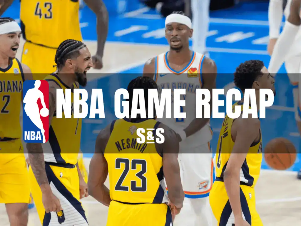 Ultimate 2024-2025 NBA Season Recap: Betting Strategies, Standout Teams, and Expert Insights 2 NBA game recap featuring players in yellow jerseys from the Indiana team on the court against opponents in blue jerseys.