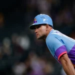 Arizona Diamondbacks player in retro-themed uniform during 2025 MLB game