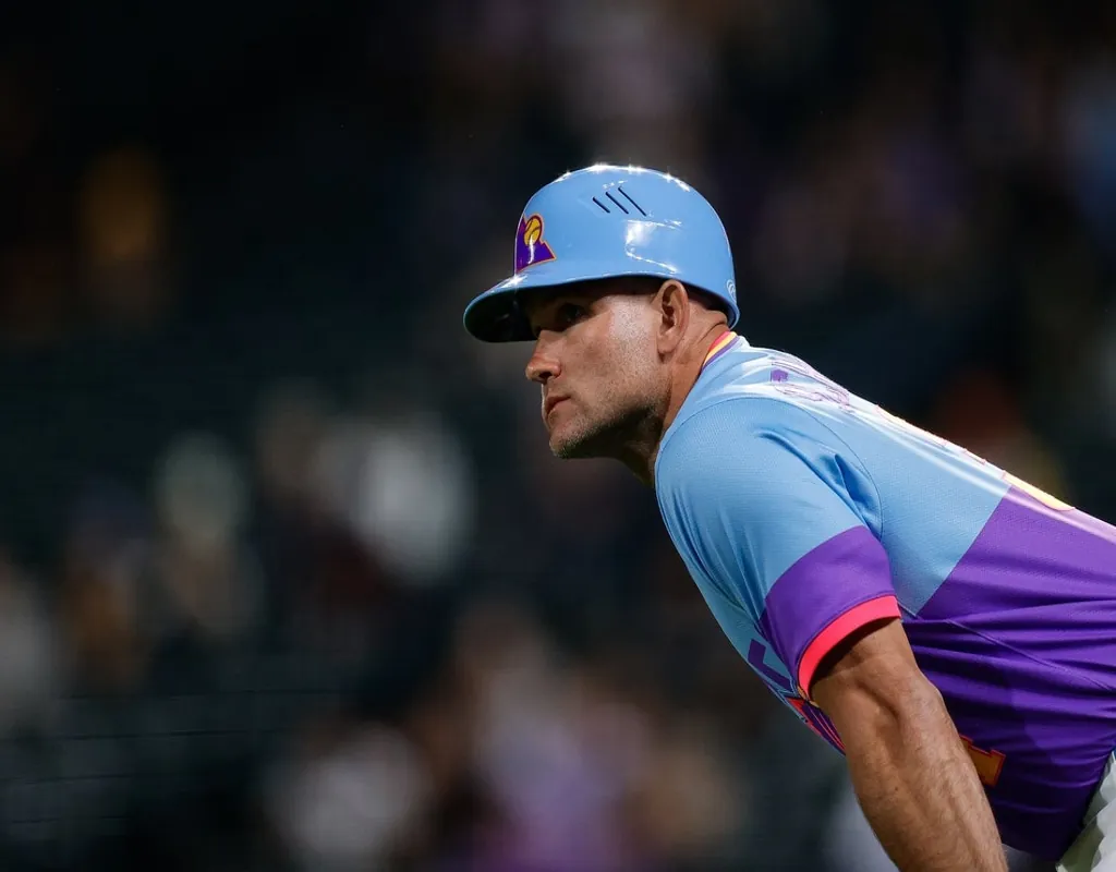 Arizona Diamondbacks player in retro-themed uniform during 2025 MLB game