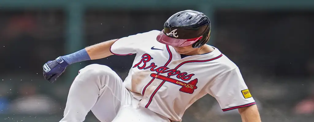 Atlanta Braves vs Philadelphia Phillies Picks and Predictions June 28th 2025 3 Atlanta Braves player slides aggressively into base during close play in full uniform