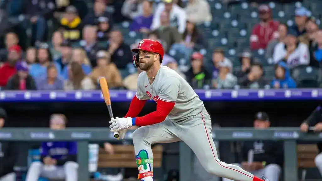 Philadelphia Phillies vs San Diego Padres Picks and Predictions June 30th 2025 2 Bryce Harper of the Philadelphia Phillies at bat during a game.