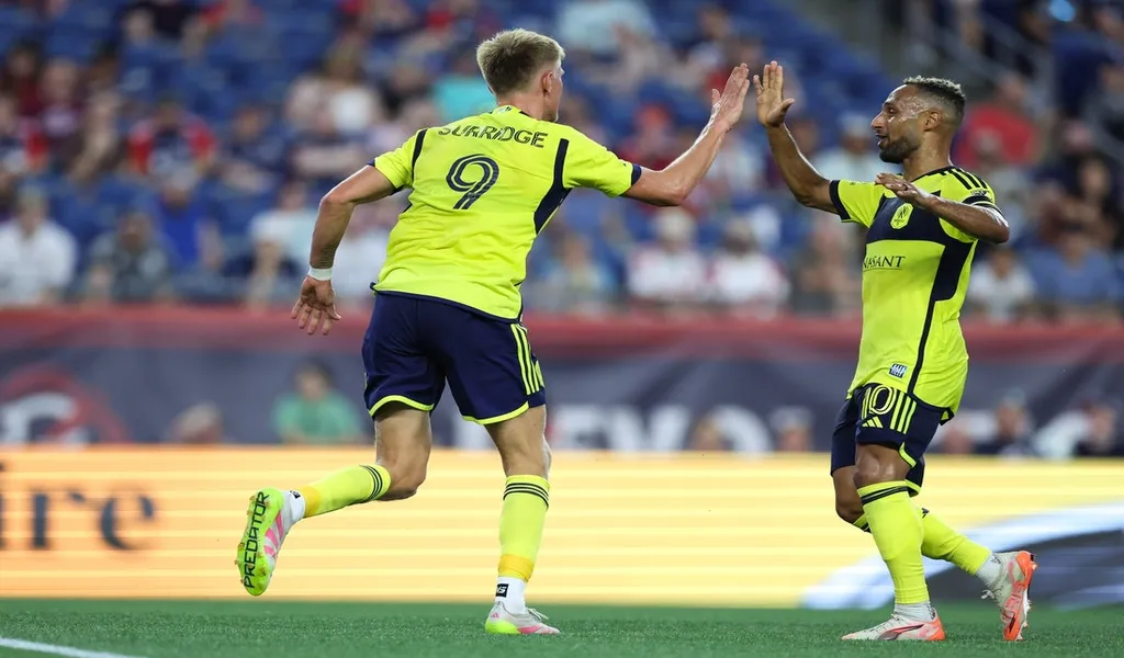 DC United and Nashville SC players celebrate during MLS match June 28th 2025