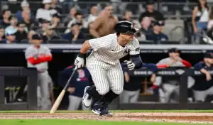 New York Yankees batter in action against the Kansas City Royals, June 10th 2025