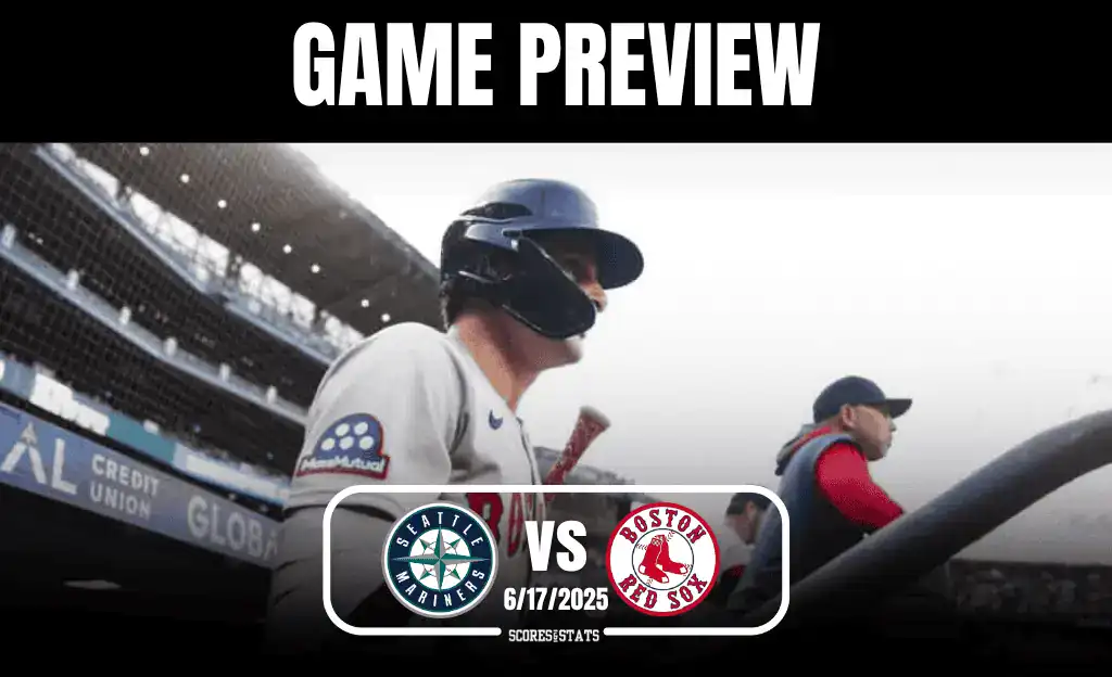 A baseball player in Mariners gear walks through the tunnel, preparing for the game against the Red Sox on June 17, 2025.