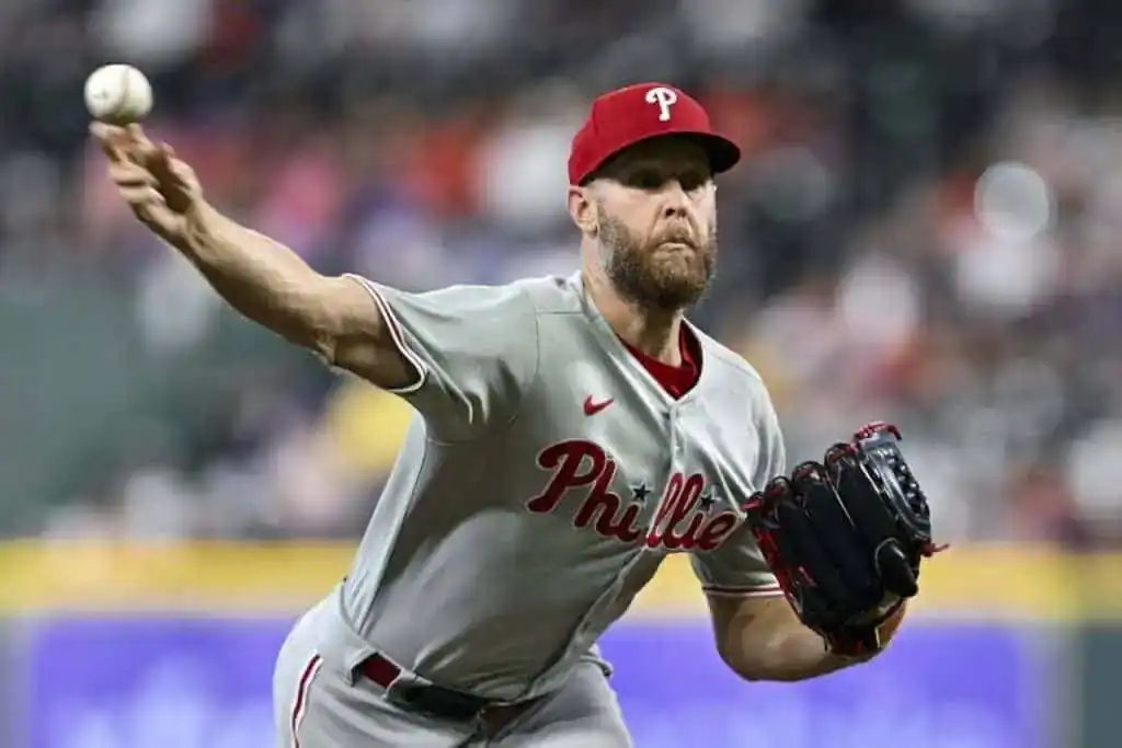 A Philadelphia Phillies pitcher throws the ball during a game.