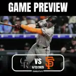A San Francisco Giants player swings a baseball bat during a game preview against the Colorado Rockies on June 12, 2025.