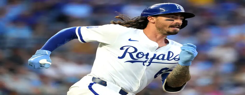 Kansas City Royals vs Los Angeles Dodgers Picks and Predictions June 28th 2025 3 Kansas City Royals player sprinting down the baseline during a game in white uniform